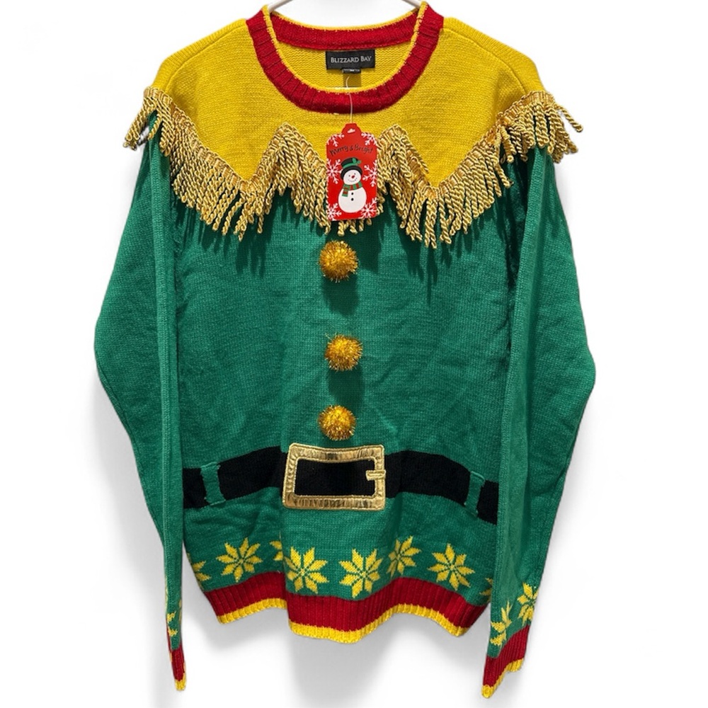 Women’s Ugly Holiday Elf Sweater NWT Size Medium